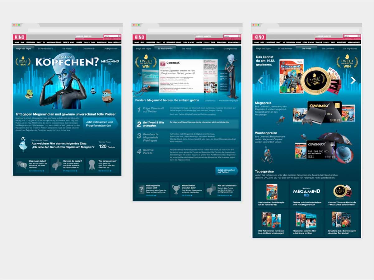 Tweet & Win CinemaxX Film-Quiz auf Twitter Megamind Edition | Nico Pätzel