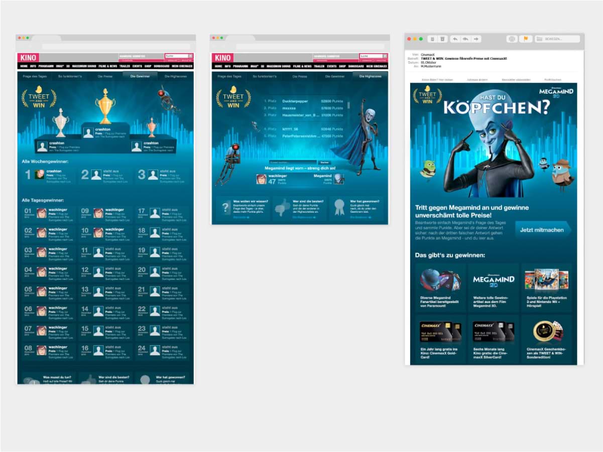 Tweet & Win CinemaxX Film-Quiz auf Twitter Megamind Edition | Nico Pätzel