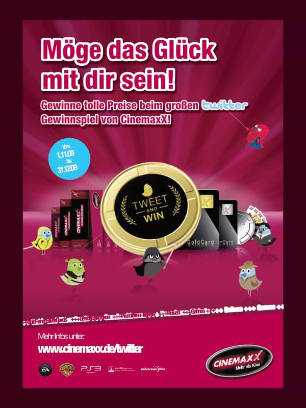 Tweet & Win CinemaxX Film-Quiz auf Twitter | Nico Pätzel