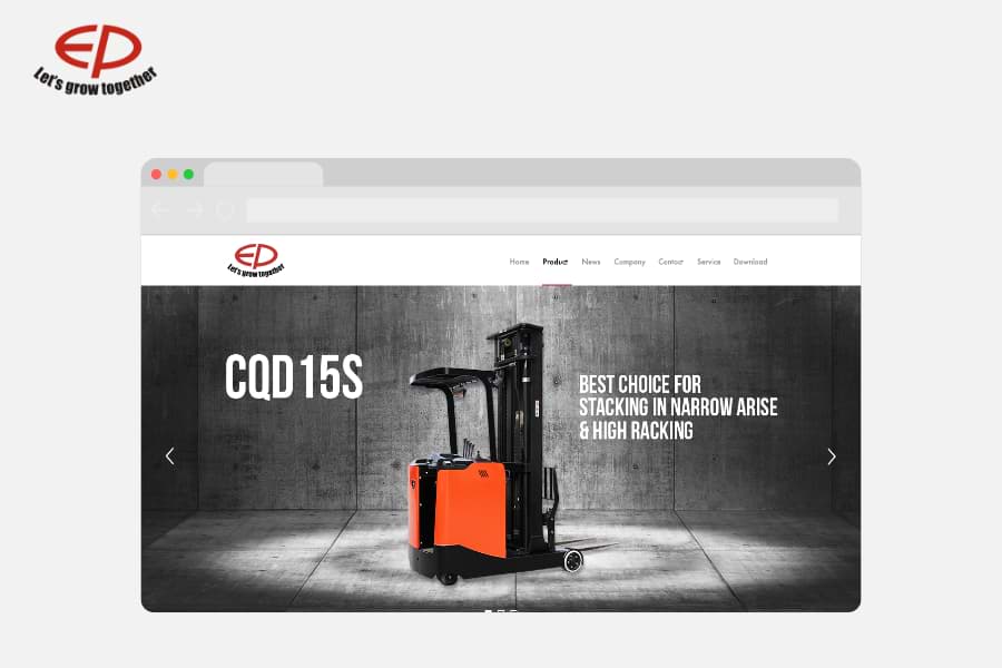 Wordpress Website konzeption Warehouse Trucks EP Equipment | Nico Pätzel