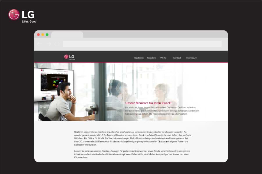 Website LG Electronics Computer Displays | Nico Pätzel